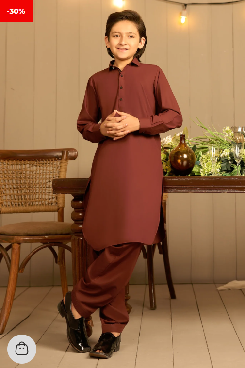 Maroon Teens Kameez Shalwar