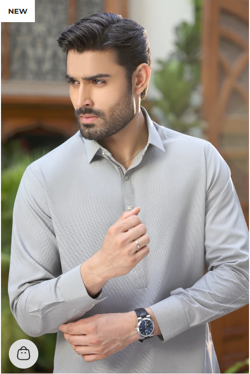 Grey Wash & Wear Shalwar Kameez
