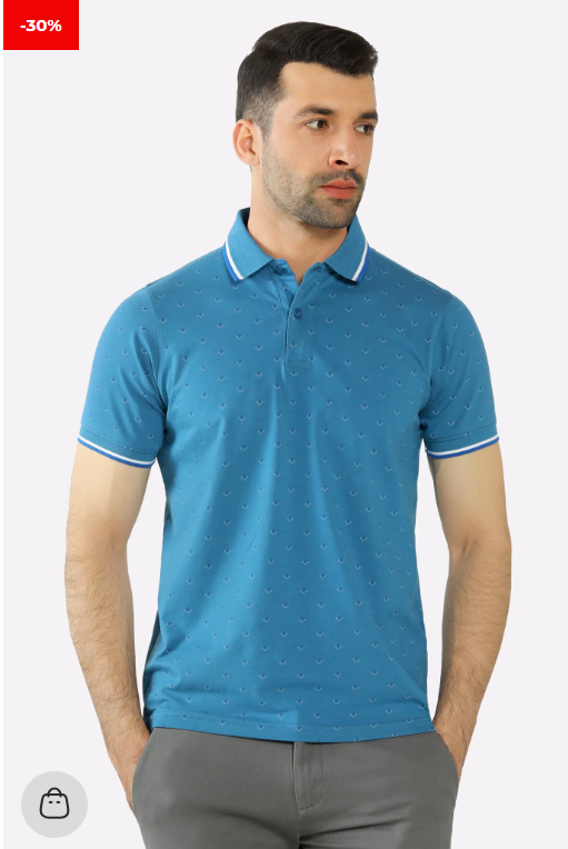 Red All Over Printed Polo