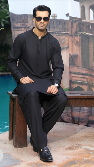 black Wash & Wear Shalwar