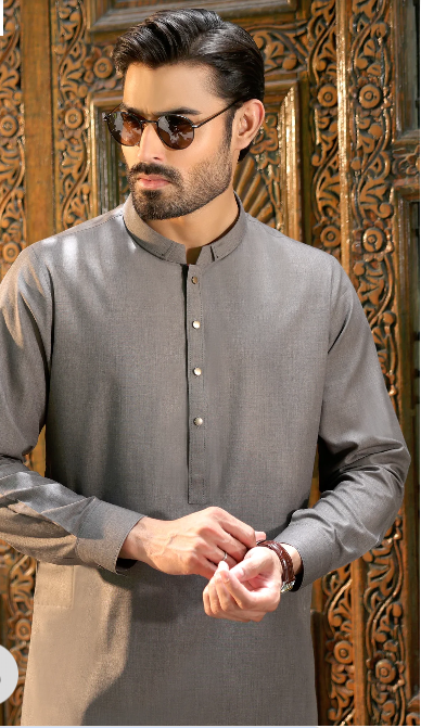Grey Wash & Wear Shalwar